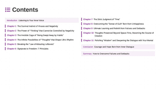 【illustrated slides】Dialogue with Mental *How to Overcome Failures and Setbacks* - English Edition -